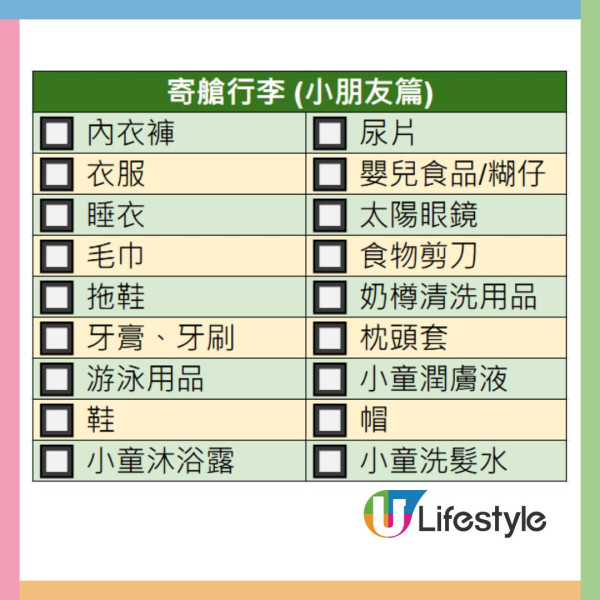 旅行清單|長短途旅行執行李必備 四季旅行用品(小朋友篇) 旅行清單|長短途旅行執行李必備 四季旅行用品(小朋友篇)