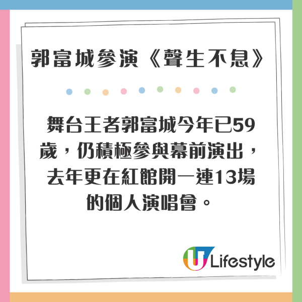 天王郭富城官宣參演《聲生不息》惹騷動 長沙上班生圖曝光 網民讚狀態好超期待