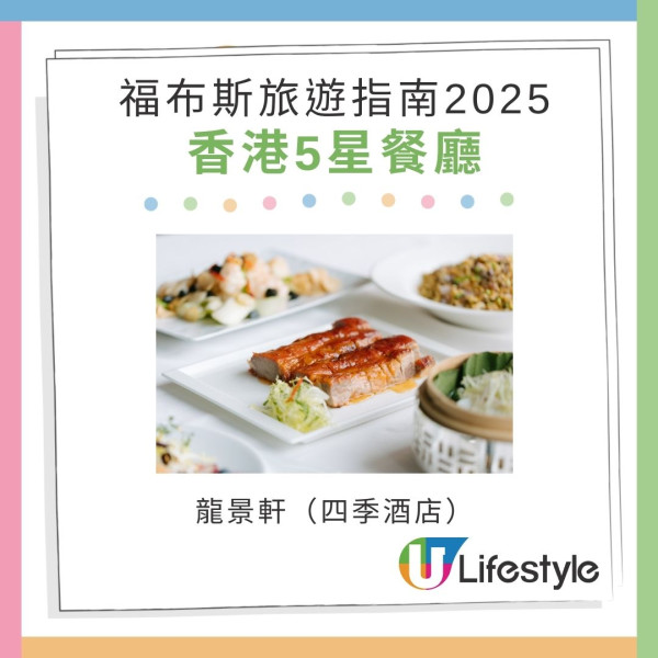 福布斯旅遊指南2025｜香港7間酒店、9間餐廳獲五星評級！附6大貴婦SPA推介 