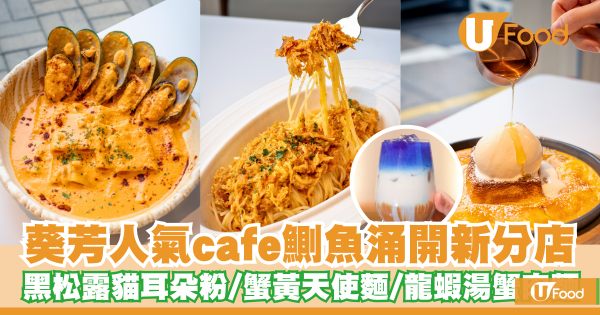 葵芳人氣cafe鰂魚涌開新分店   黑松露貓耳朵粉／蟹黃天使麵／龍蝦湯蟹肉麵