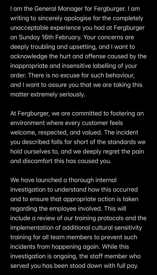 台女買漢堡驚見收據寫上2字侮辱！網民：英文程度差啲都唔知被種族歧視！ 