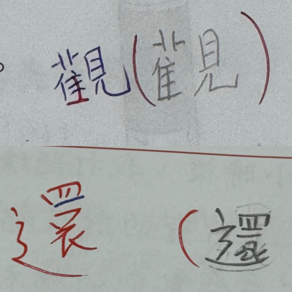 小學老師被狠批教錯中文字寫法 「觀、還」要咁寫？網民：做老師係咪唔洗識字