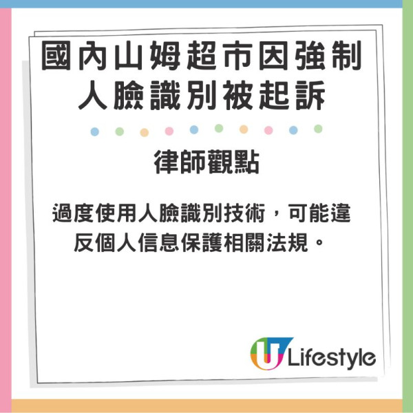 內地山姆超市遭起訴 被指進內購物前需強制人臉識別