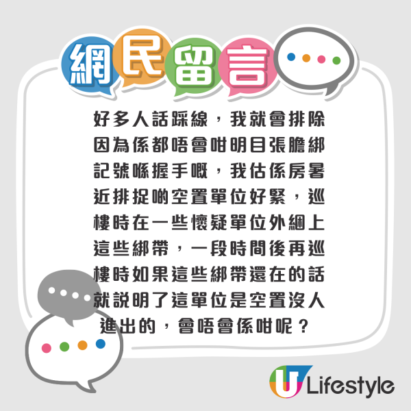 鐵閘門柄驚現神秘黑繩 疑為賊人踩線標記！網民指太高調 憂鄰居對屋主有不軌企圖...