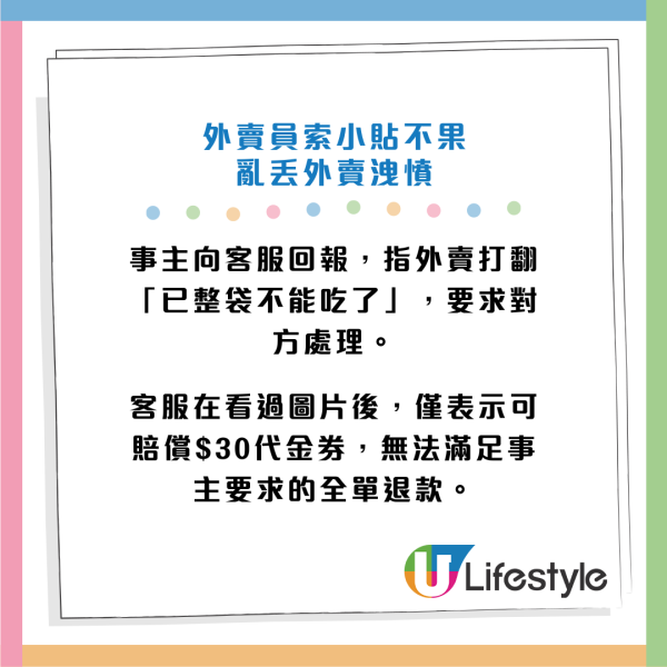 Keeta外賣員索貼士不果疑報復！食物丟地上似棄置垃圾！外賣員現身解畫 平台最後咁處理...