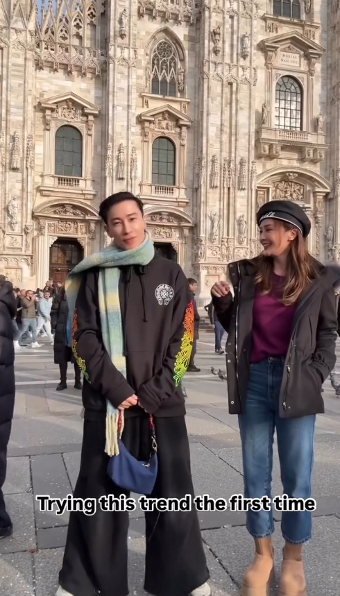 42歲阿Sa蔡卓妍驚現「蝦餃下巴」 現身米蘭真實狀態童顏不再？ 