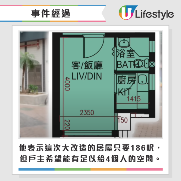 186呎納米樓20萬大改造！一家四口要求每人1張床！片主︰簡直係國家級任務