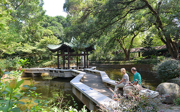 九龍公園新裝修登場！噴水池變浪漫紫色+彩色熊貓擺設獲讚好靚