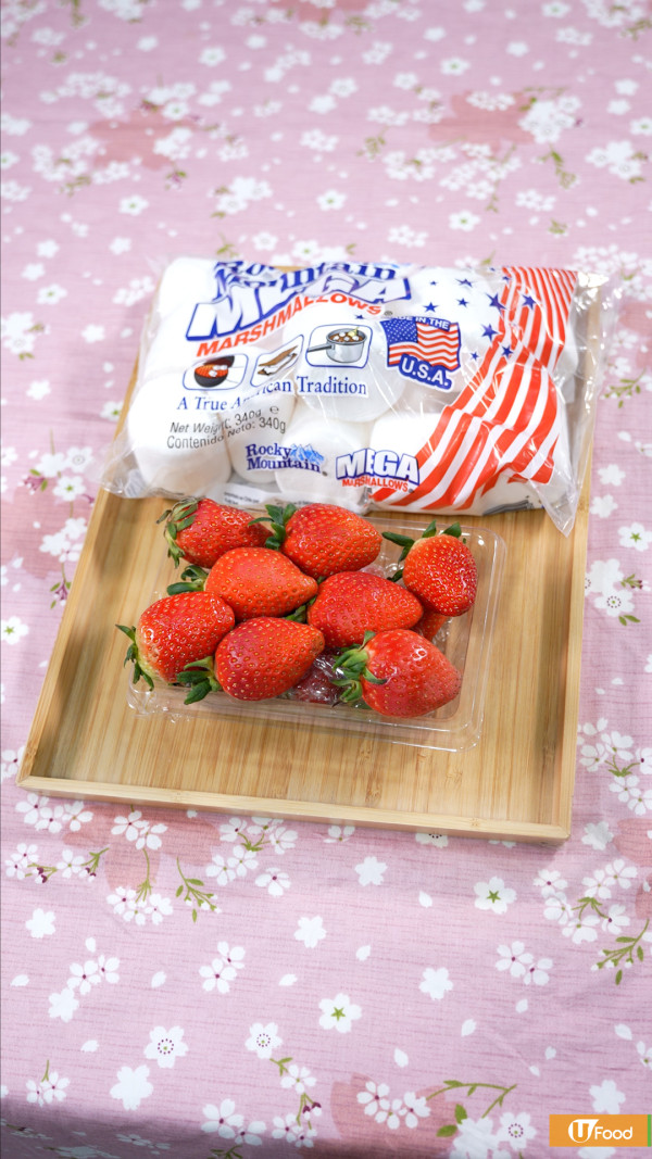 糖葫蘆食譜｜簡單3步白色情人節食譜    士多啤梨糖絲葫蘆／外脆內多汁