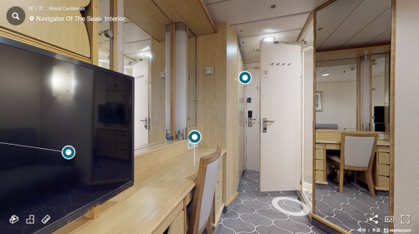 內艙房沒有窗戶及露台。（圖片來源︰皇家加勒比遊輪官網）