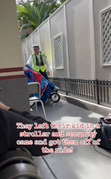 加州迪士尼設施大排長龍 父母為享二人世界將BB車連孩子棄路邊