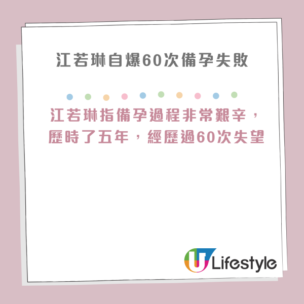 江若琳自爆靠「放棄」一索得男！備孕5年失敗過60次歷盡辛酸