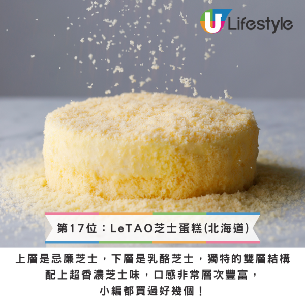 最受歡迎日本手信第17位：LeTAO芝士蛋糕(北海道)