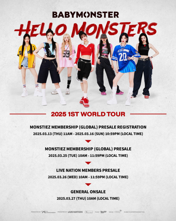 BABYMONSTER香港演唱會2025︱韓國實力五代女團首度襲港！世界巡迴香港站 票價／開售日期／座位表（不斷更新）