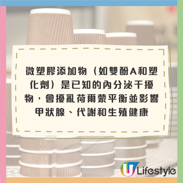 紙杯裝熱飲隨時吞膠落肚？醫生提醒微塑膠可致擾亂內分泌、腸道菌平衡等健康問題