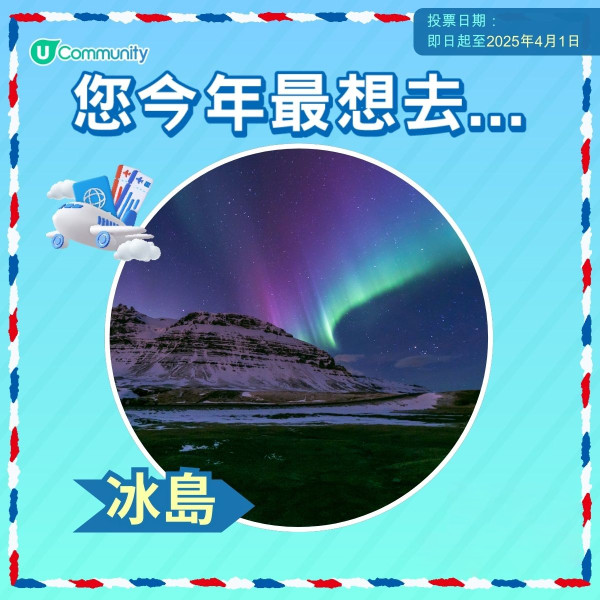 【即投票送上網卡】 2025您最想飛去咩地方？ 