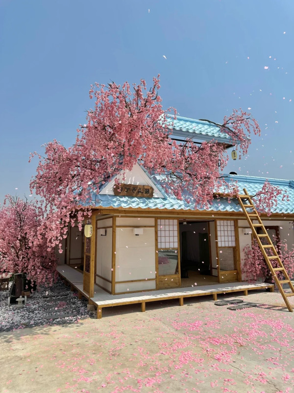 深圳打卡Cafe｜日式庭園配粉色櫻花樹！定期換場景！繡球花異國風情小鎮 