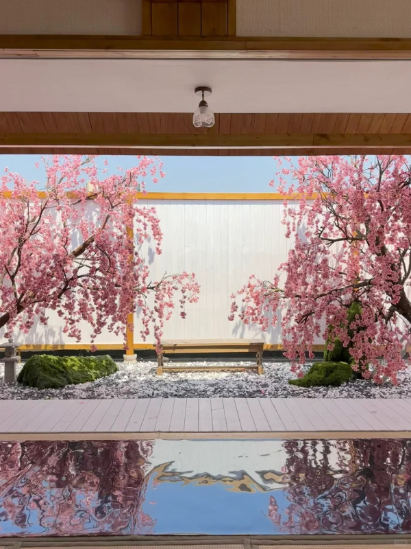 深圳打卡Cafe｜日式庭園配粉色櫻花樹！定期換場景！繡球花異國風情小鎮 