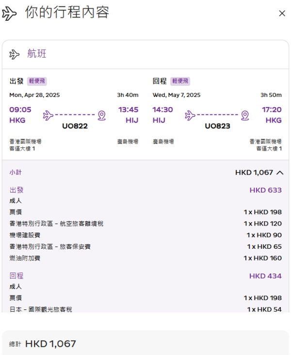 HK Express福岡/名古屋/廣島/小松快閃優惠！機票每程8起 出發日期橫跨暑假 