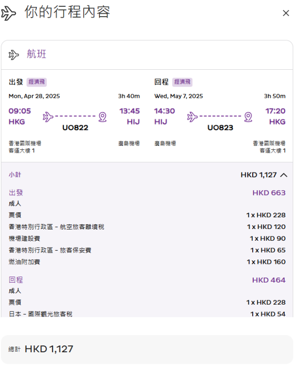 HK Express福岡/名古屋/廣島/小松快閃優惠！機票每程8起 出發日期橫跨暑假 