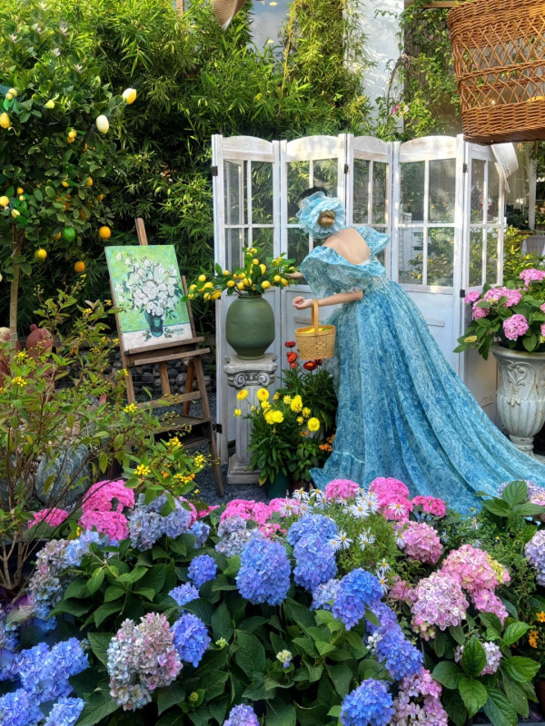 深圳沉浸式Cafe有如秘密花園!繡球花海+瀑布石牆+租借仙女裙打卡一流