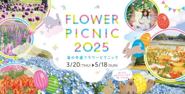 福岡海中道海濱公園花展2025｜百萬粉蝶花藍海！櫻花/鬱金香同時綻放！限定主題甜點 