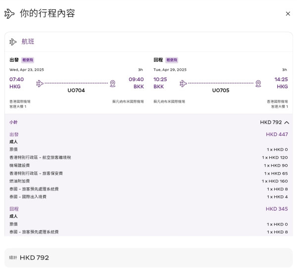 HK Express曼谷0元機票快閃優惠!來回連稅最平2起
