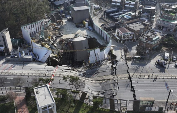 南韓地鐵新安山線隧道工地崩塌 一名工人仍然被困一人失蹤 