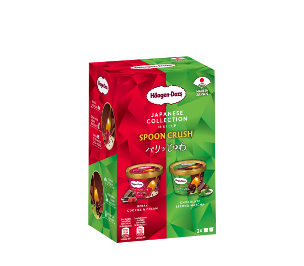 Häagen-Dazs™Spoon Crush系列迷你杯登場！全新脆皮流心野莓曲奇呍呢嗱/脆皮流心朱古力極濃抺茶口味