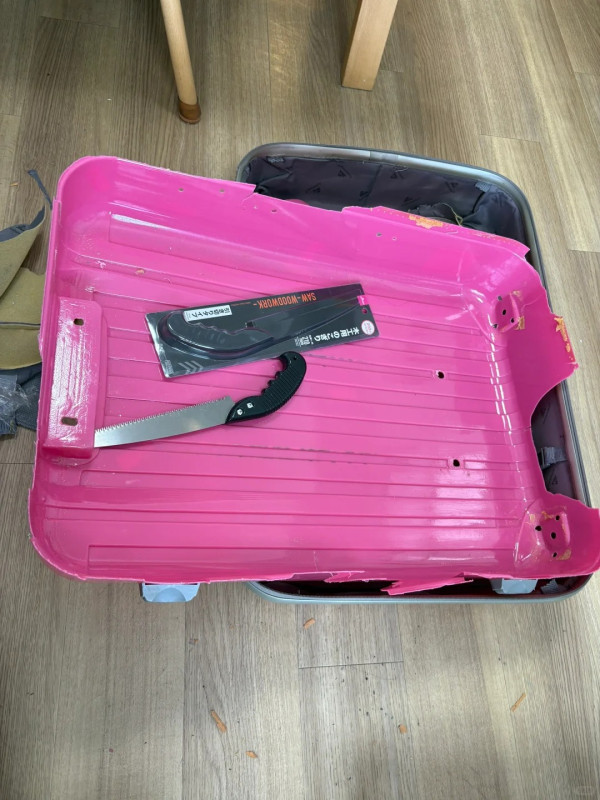 內地人遊日自行解剖旅行箱 整爛鉸剪兼買鋸 事後發現丟篋僅需這價錢 