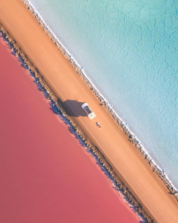 人生必去！澳洲唯美雙色湖 粉紅藍綠配色超夢幻 湖水因應季節變色 