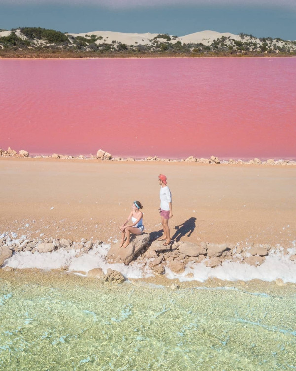 人生必去！澳洲唯美雙色湖 粉紅藍綠配色超夢幻 湖水因應季節變色 