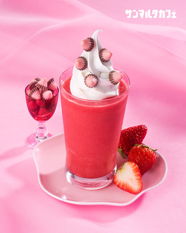 日本Cafe聯乘明治朱古力 士多啤梨冰沙/新地/牛角包