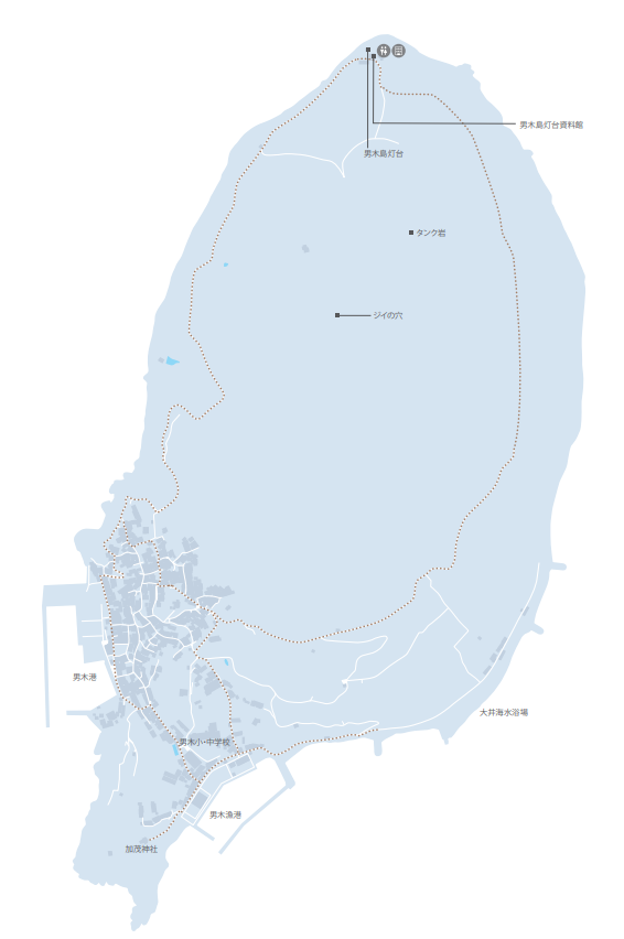男木島地圖(圖片來源:瀨戶內國際藝術祭官網) 男木島地圖(圖片來源:瀨戶內國際藝術祭官網)