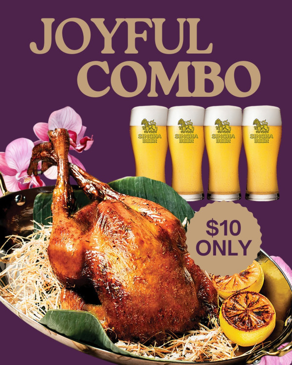 連鎖泰菜海南雞飯買一送一！加推$10原隻香茅燒雞／贈送4杯生啤