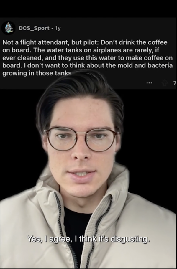 空少警告搭飛機別點這款飲料！揭業界常見清理器具手法暗藏衛生問題 