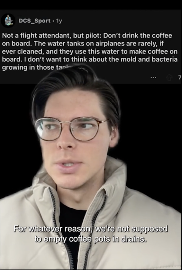 空少警告搭飛機別點這款飲料！揭業界常見清理器具手法暗藏衛生問題 