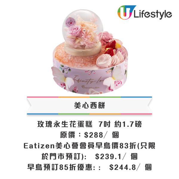 母親節蛋糕優惠2025 訂蛋糕送韓國護膚品/加購Pandora花環吊墜項鏈！
