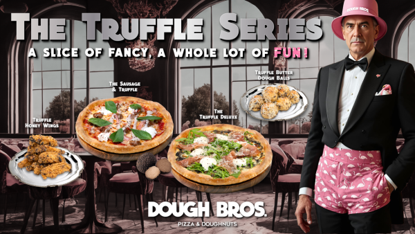 DOUGH BROS黑松露系列登場 黑松露Pizza／蜜糖雞翼／酸種波