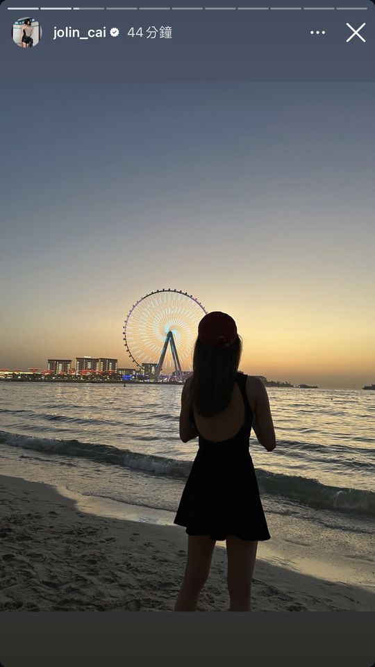 44歲流行天后蔡依林性感遊杜拜 甜曬低胸小背心美照 網民以為18歲 