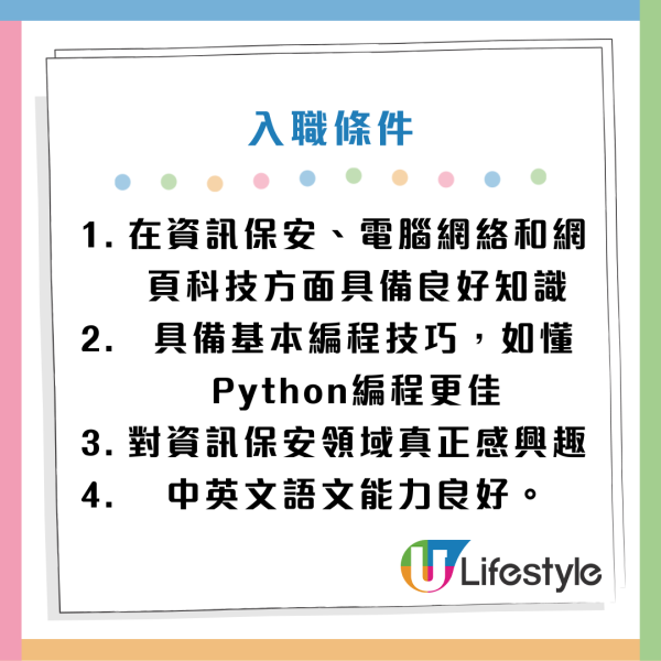 項目管理及網絡安全部（項目管理及網絡安全）12組申請條件及職責。