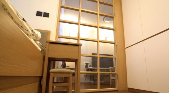 居屋裝修｜新蒲崗390呎居屋變身日式家居 仿日式屏風特色牆 原木風簡約明亮