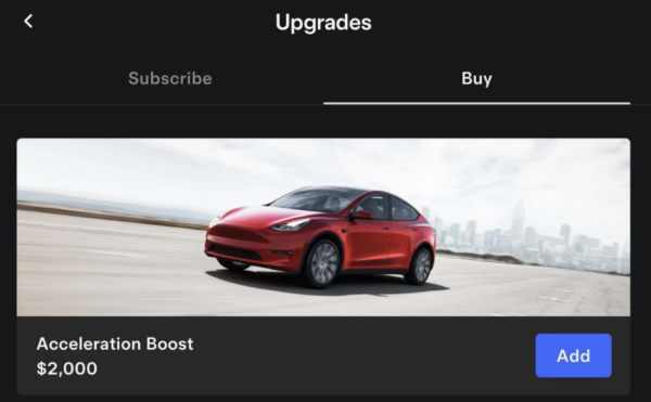 美國Model Y車主可加錢買速度 美金$X多100匹馬力？
