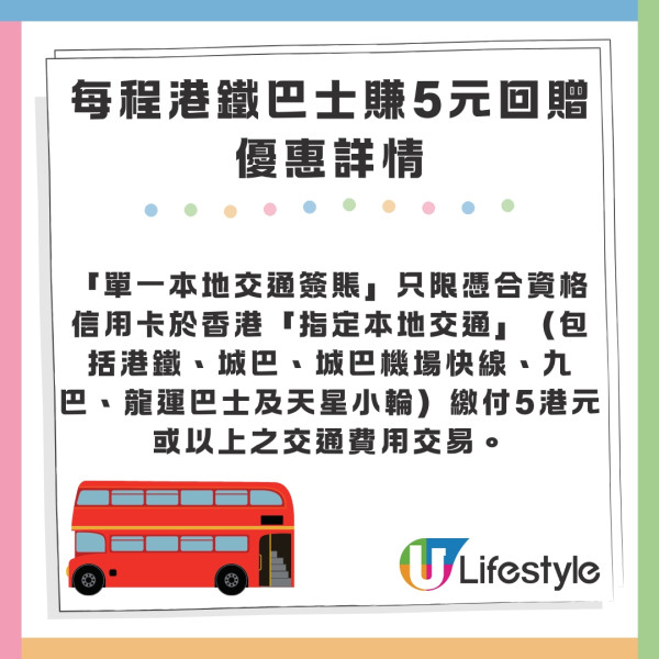 交通優惠｜港鐵巴士慳錢攻略！日日搭車賺$5回贈 只需符合1條件
