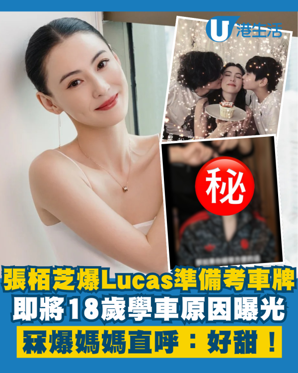 張栢芝爆大仔Lucas即將18歲成人準備考車牌 學車原因曝光冧爆媽媽：好甜！