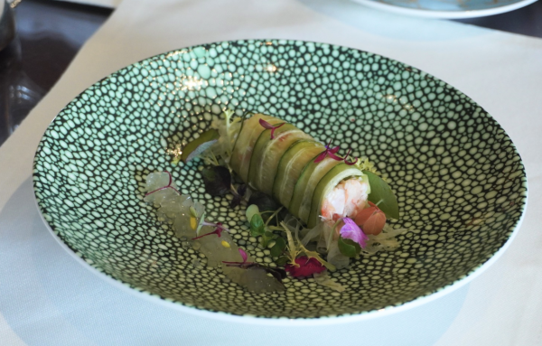 九龍香格里拉聯乘意大利茗茶品牌 La Via del Tè 下午茶  紅皇帝蟹沙律/ 白桃鵝肝慕斯配千層酥 / 乳酪米香開心果蛋糕