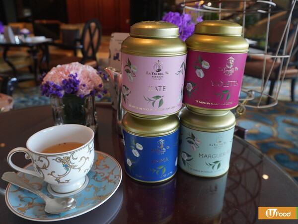 九龍香格里拉聯乘意大利茗茶品牌 La Via del Tè 下午茶  紅皇帝蟹沙律/ 白桃鵝肝慕斯配千層酥 / 乳酪米香開心果蛋糕