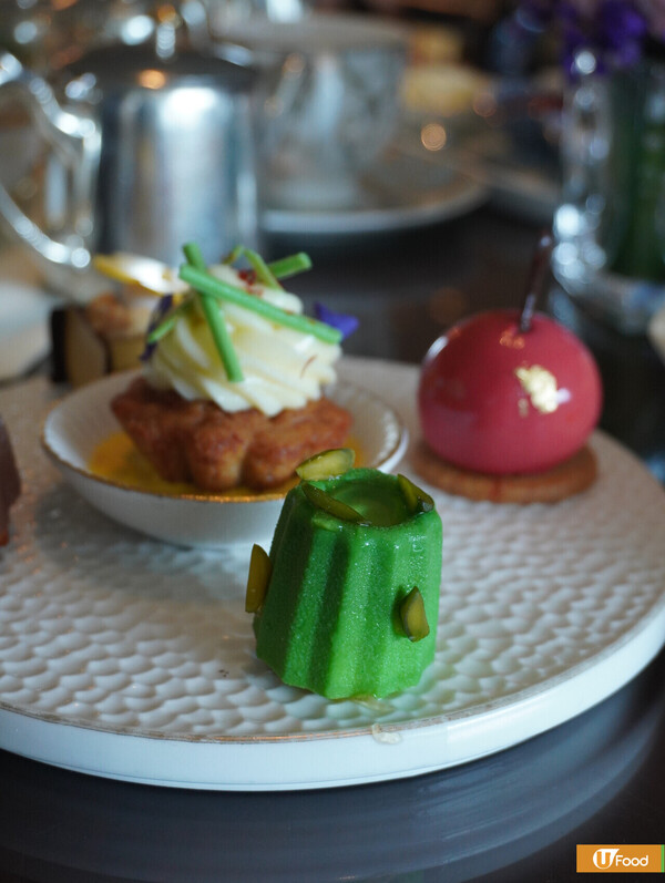 九龍香格里拉聯乘意大利茗茶品牌 La Via del Tè 下午茶  紅皇帝蟹沙律/ 白桃鵝肝慕斯配千層酥 / 乳酪米香開心果蛋糕