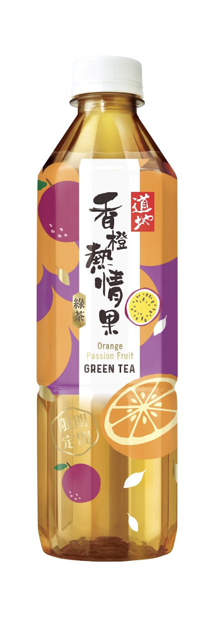 道地香橙熱情果綠茶 500 毫升（$8.5 /支）