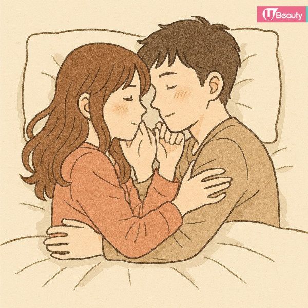 情侶睡姿分析|2. 面對面相擁式(Face-to-Face Embrace)